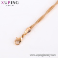 44186 xuping vogue 18 k colar de ouro banhado definir projetos cadeias simples colar sem pedra